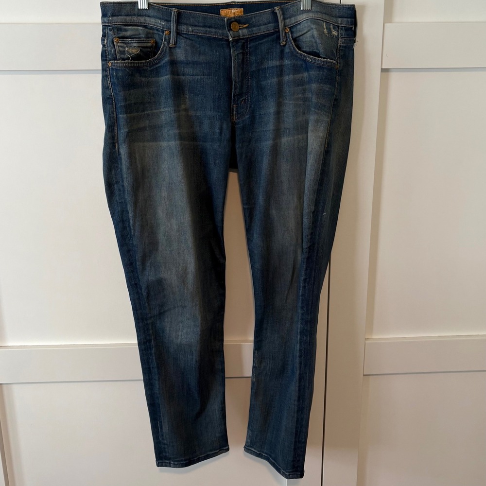 Mother Denim Tequila Truth Medium Wash The Dropout Faded Ankle Jeans in Size‎ 29